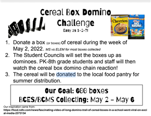Cereal Box Domino Challenge